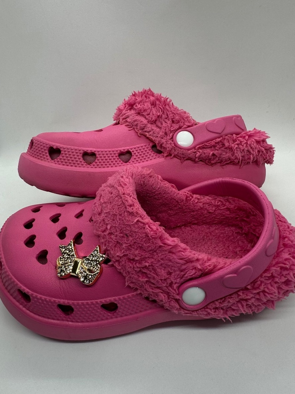 First Steps Pink Clogs with Gold Ribbon – Toddler Size 11 - Picture 2 of 7